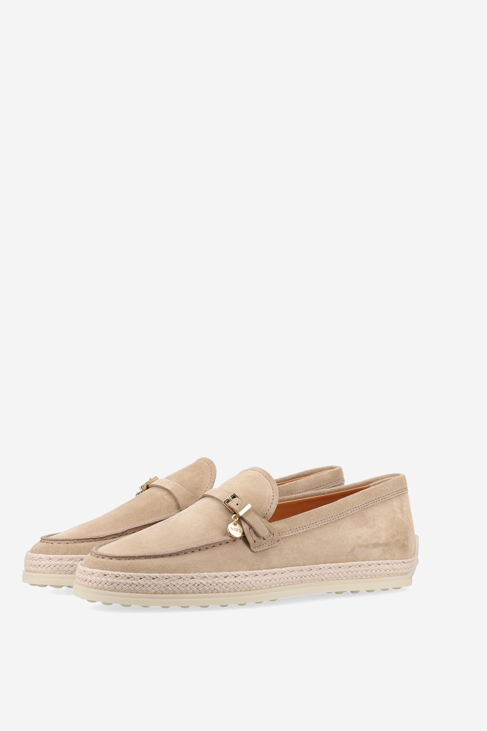Gomma raffia suede loafers