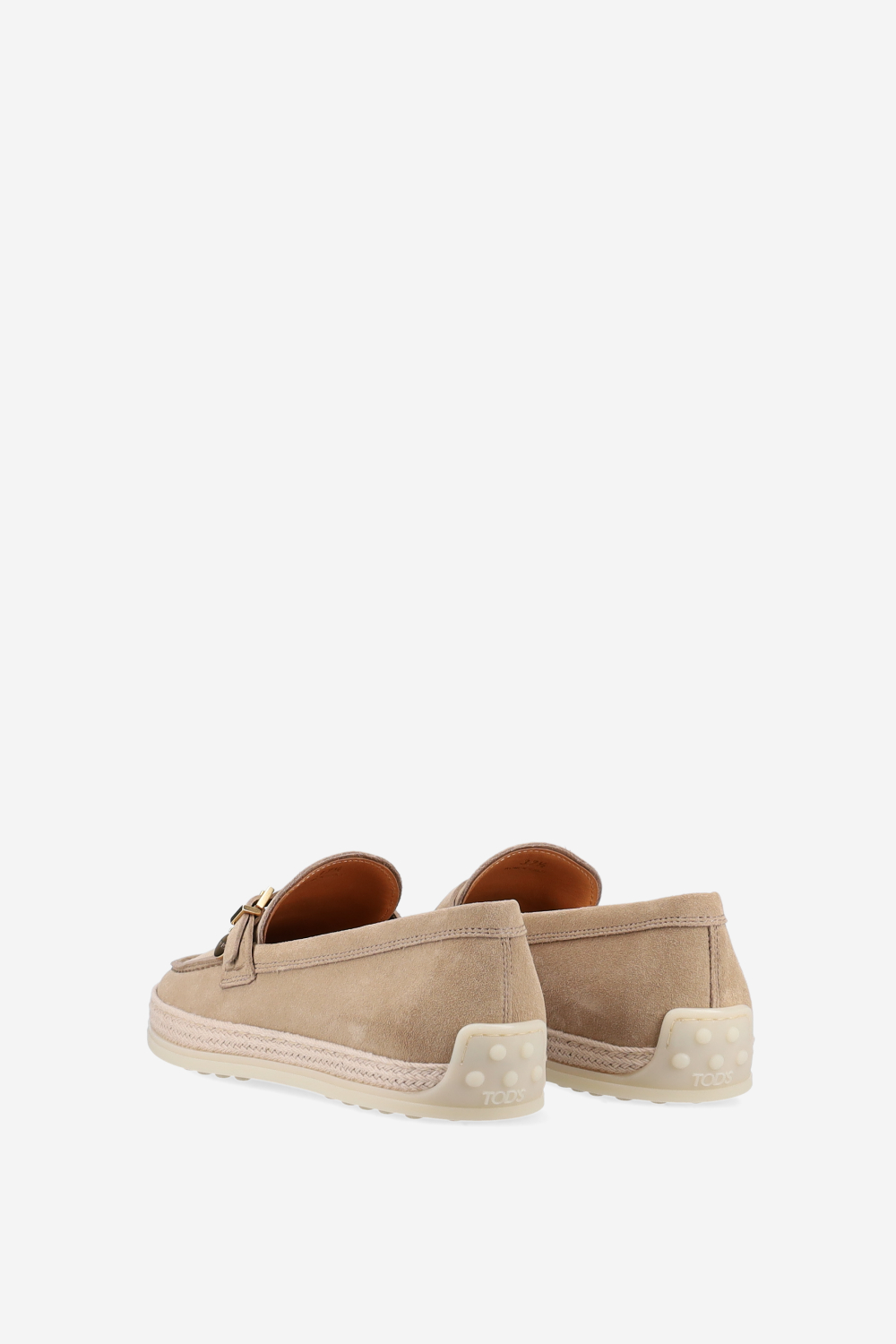 Gomma raffia suede loafers