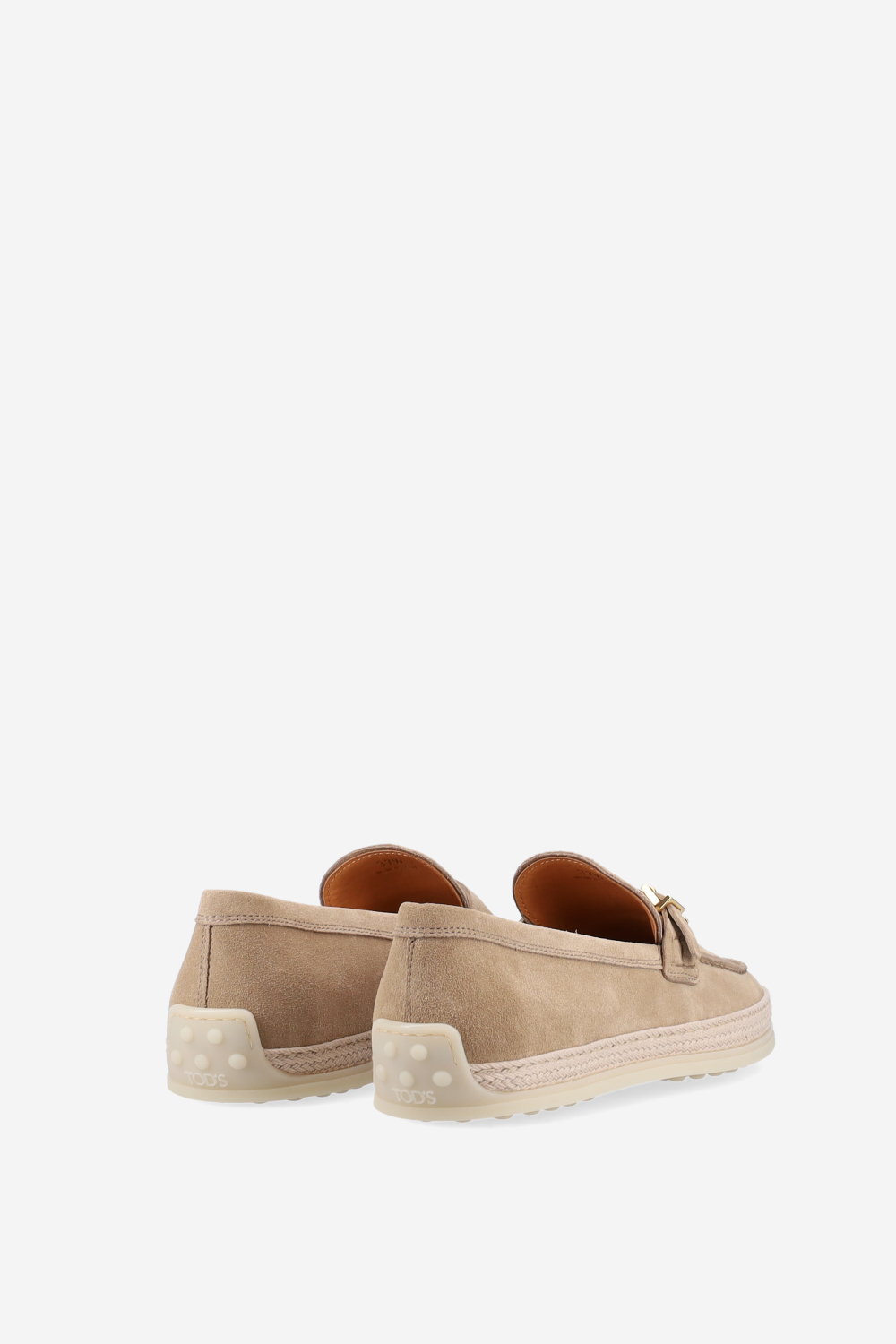 Gomma raffia suede loafers