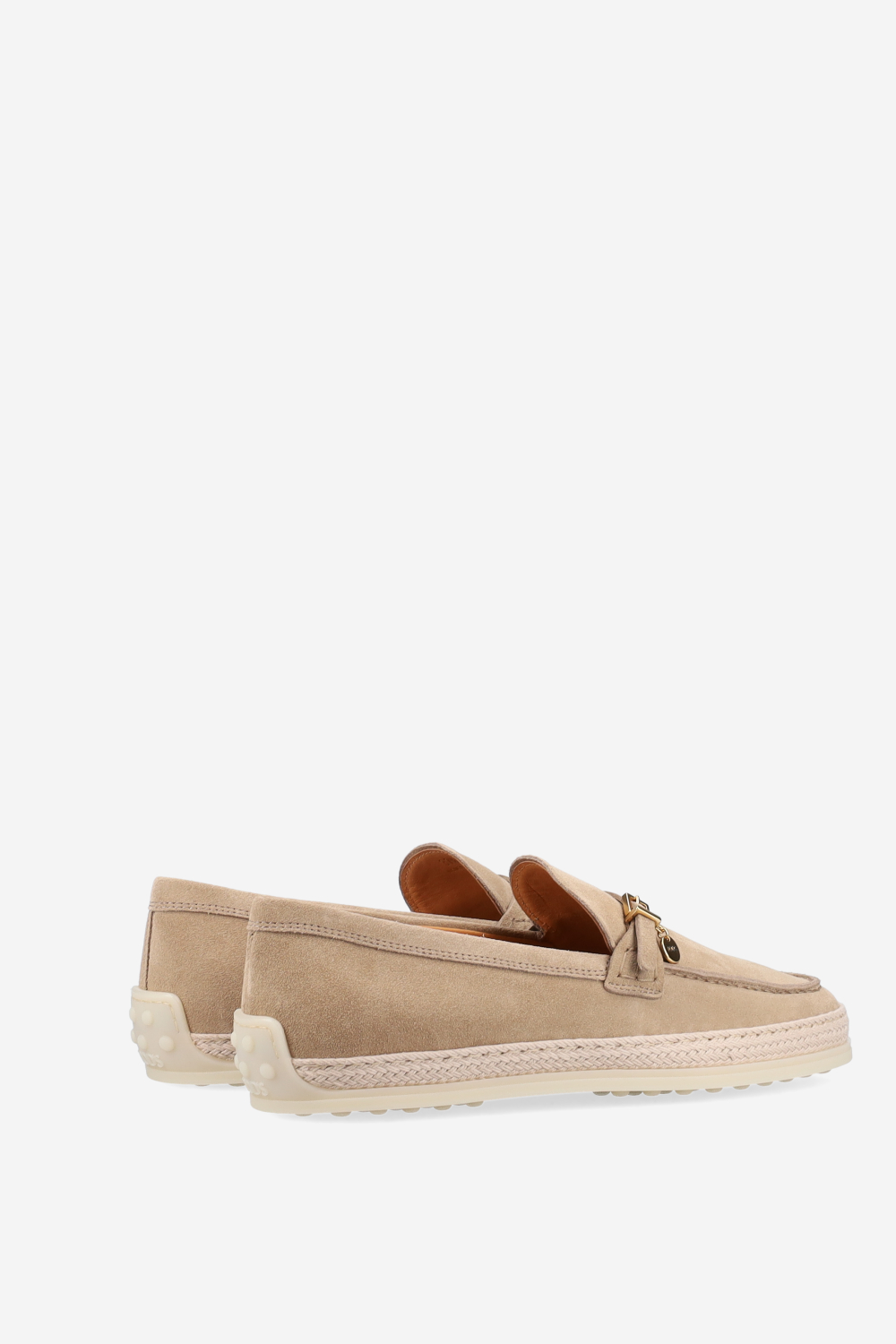 Gomma raffia suede loafers