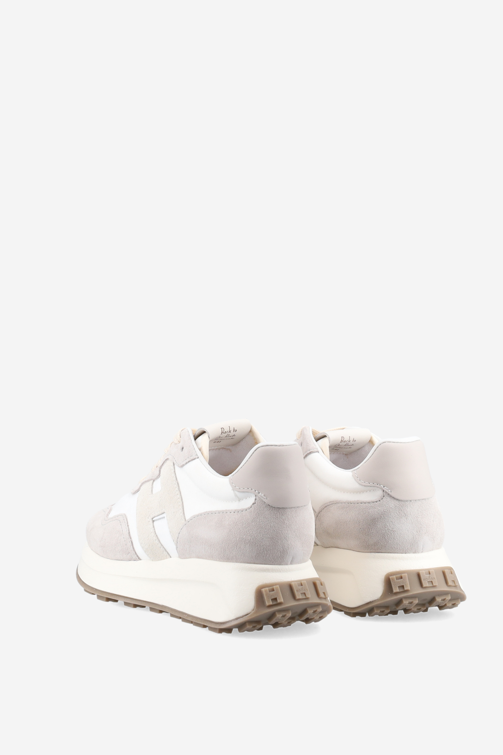 H641 h-patch suede sneakers