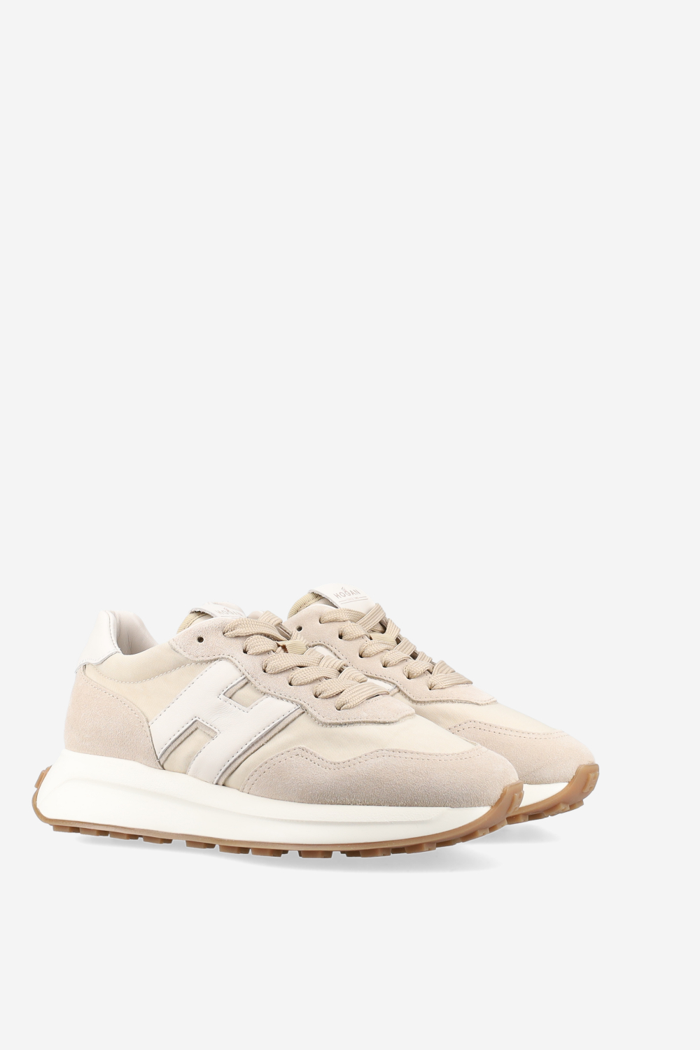 H641 h-patch suede sneakers