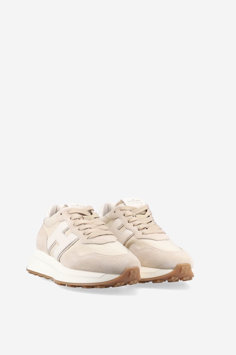H641 h-patch suede sneakers