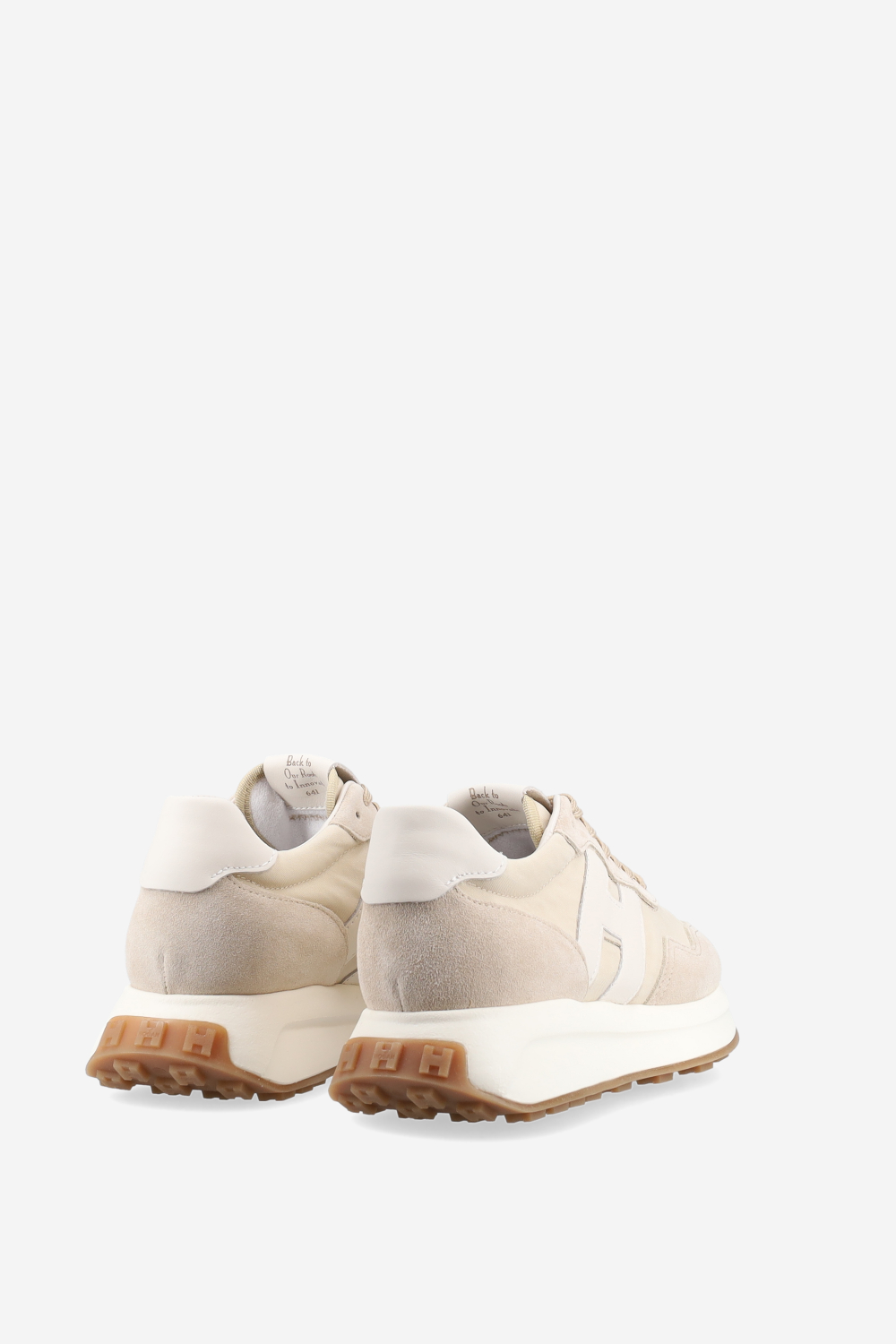 H641 h-patch suede sneakers