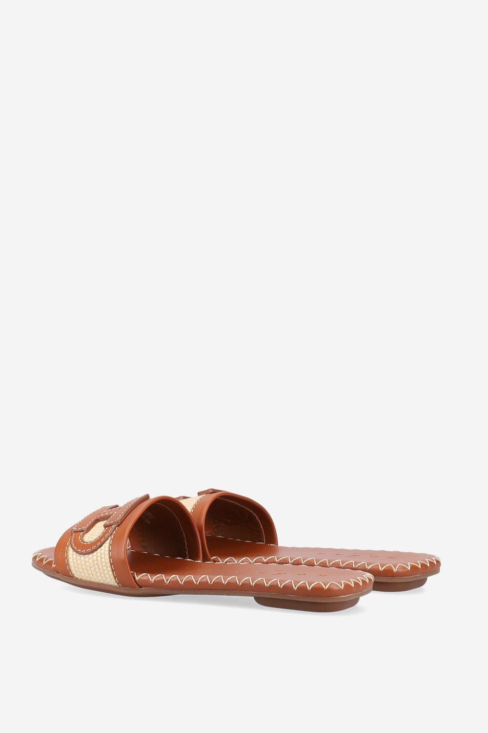 H685 leather/raffia sandals