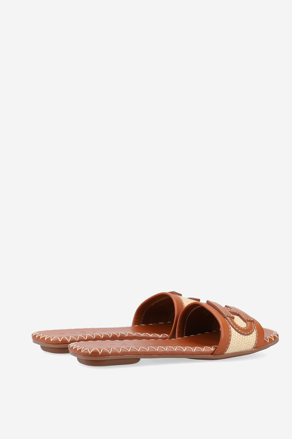 H685 leather/raffia sandals