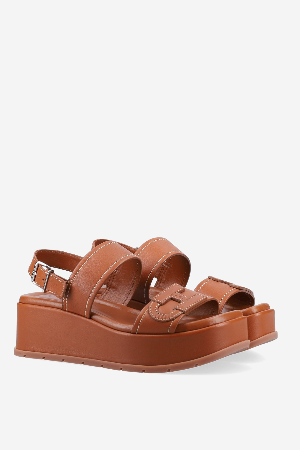 H703 leather platform sandals