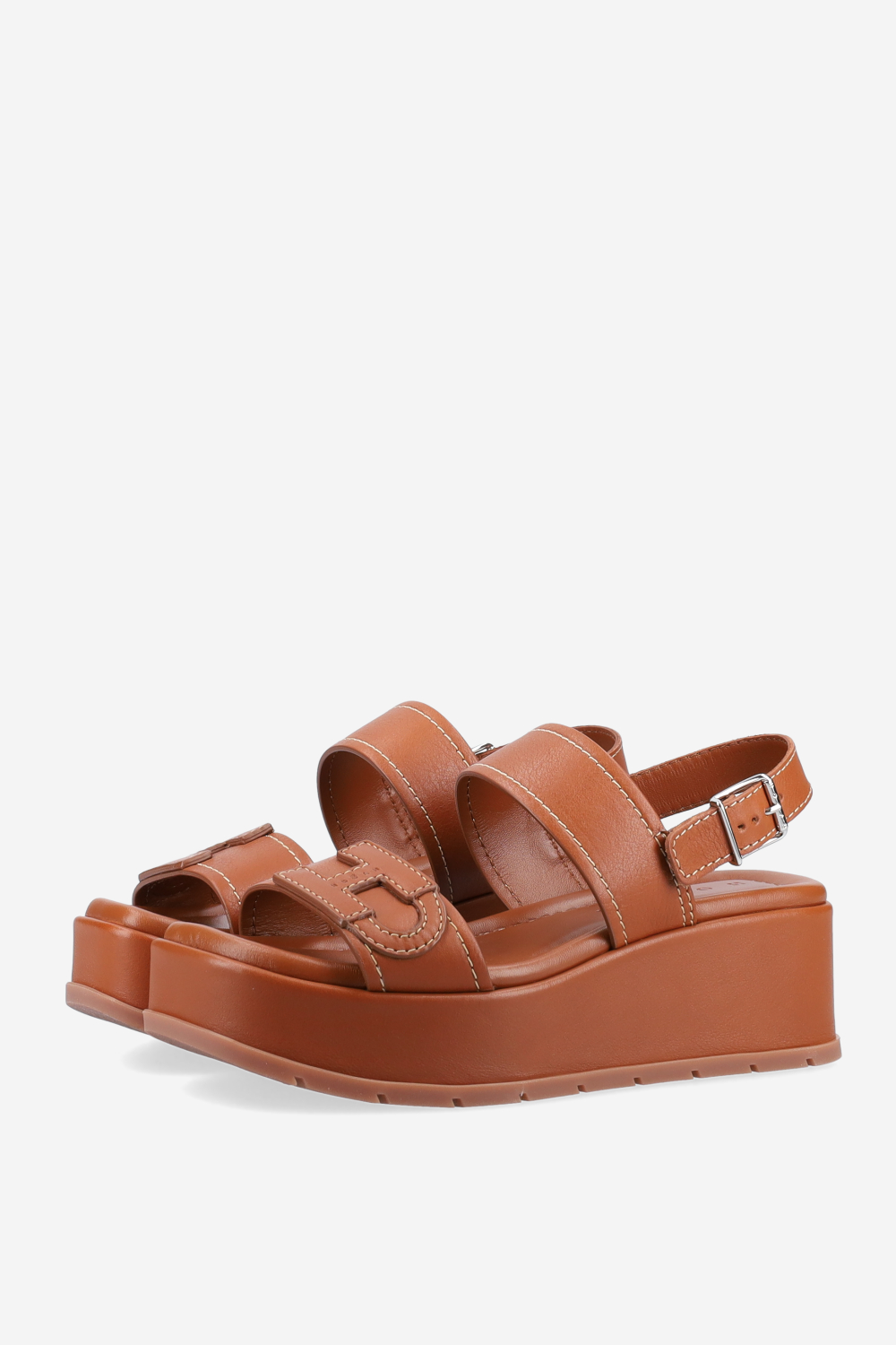 H703 leather platform sandals