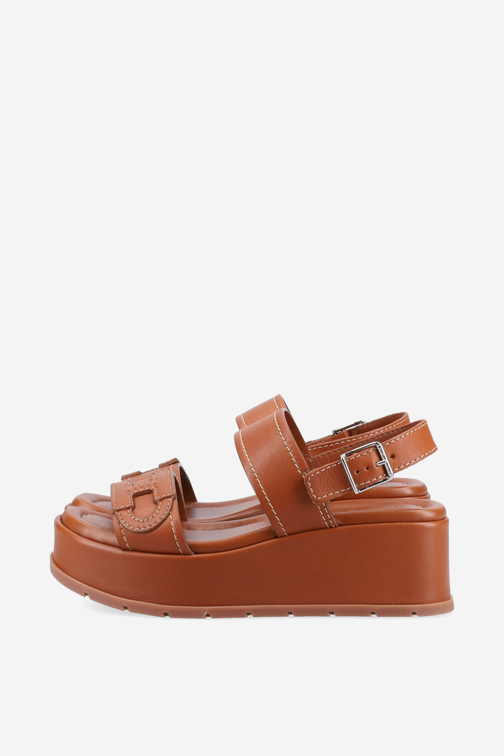 H703 leather platform sandals