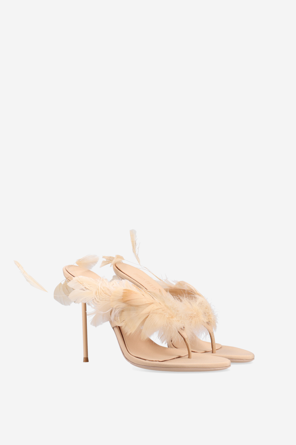 Lidia feather thong mules