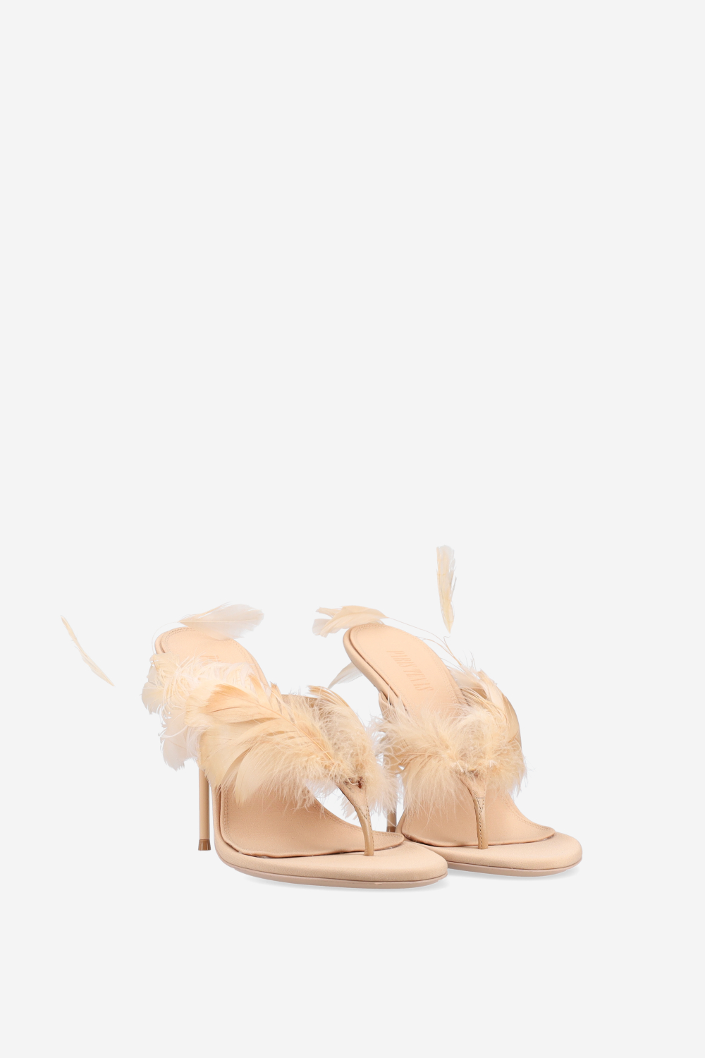 Lidia feather thong mules