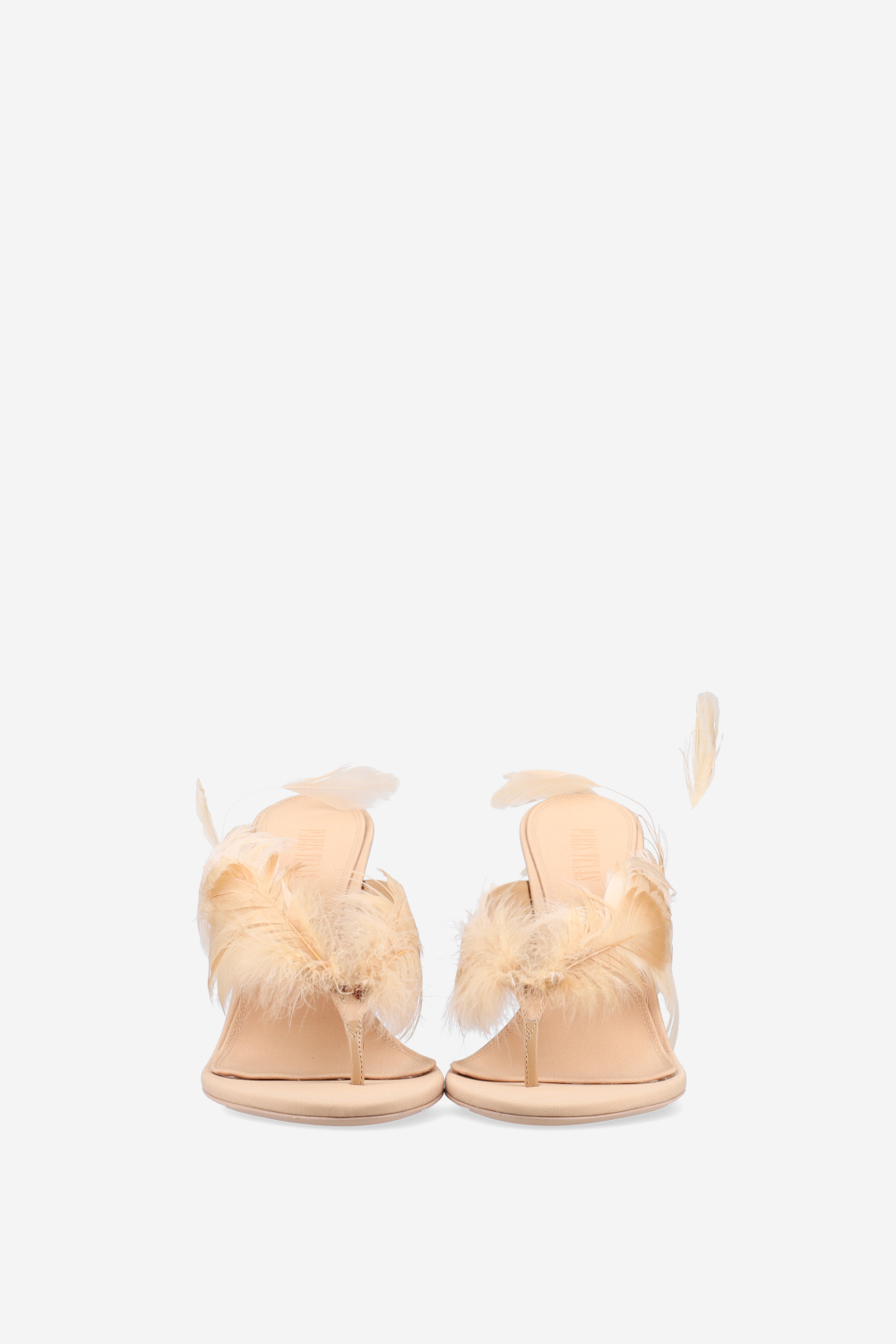 Lidia feather thong mules