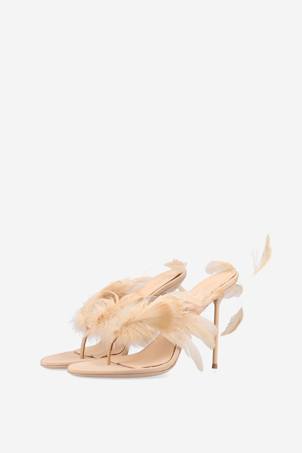 Lidia feather thong mules
