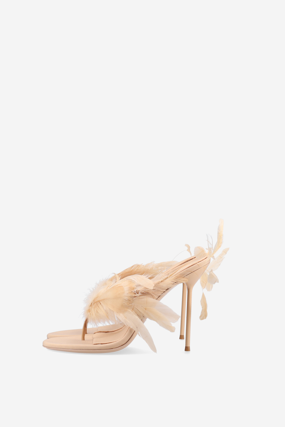 Lidia feather thong mules