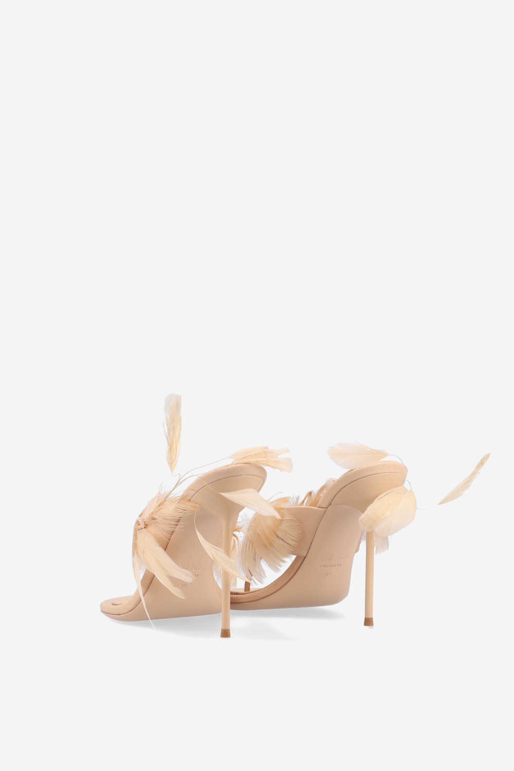 Lidia feather thong mules