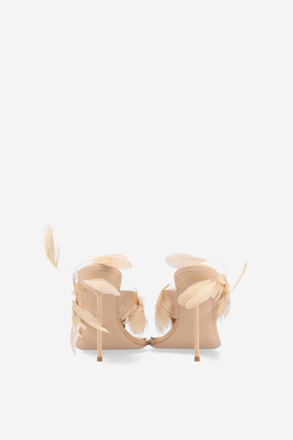 Lidia feather thong mules
