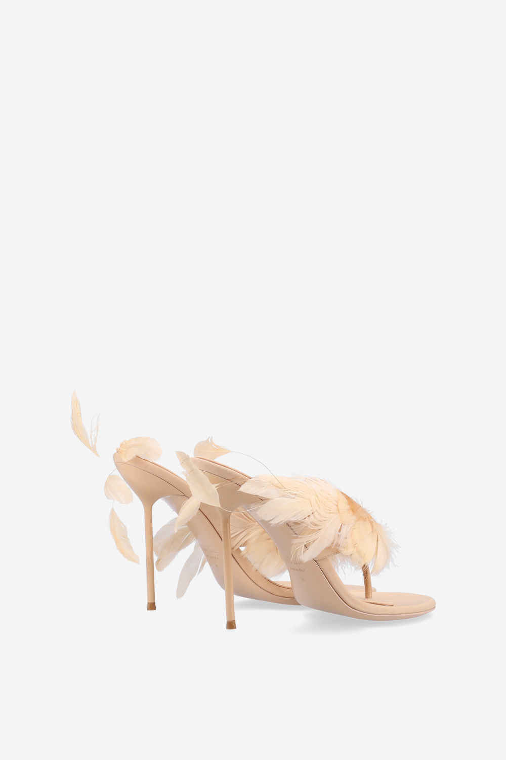 Lidia feather thong mules