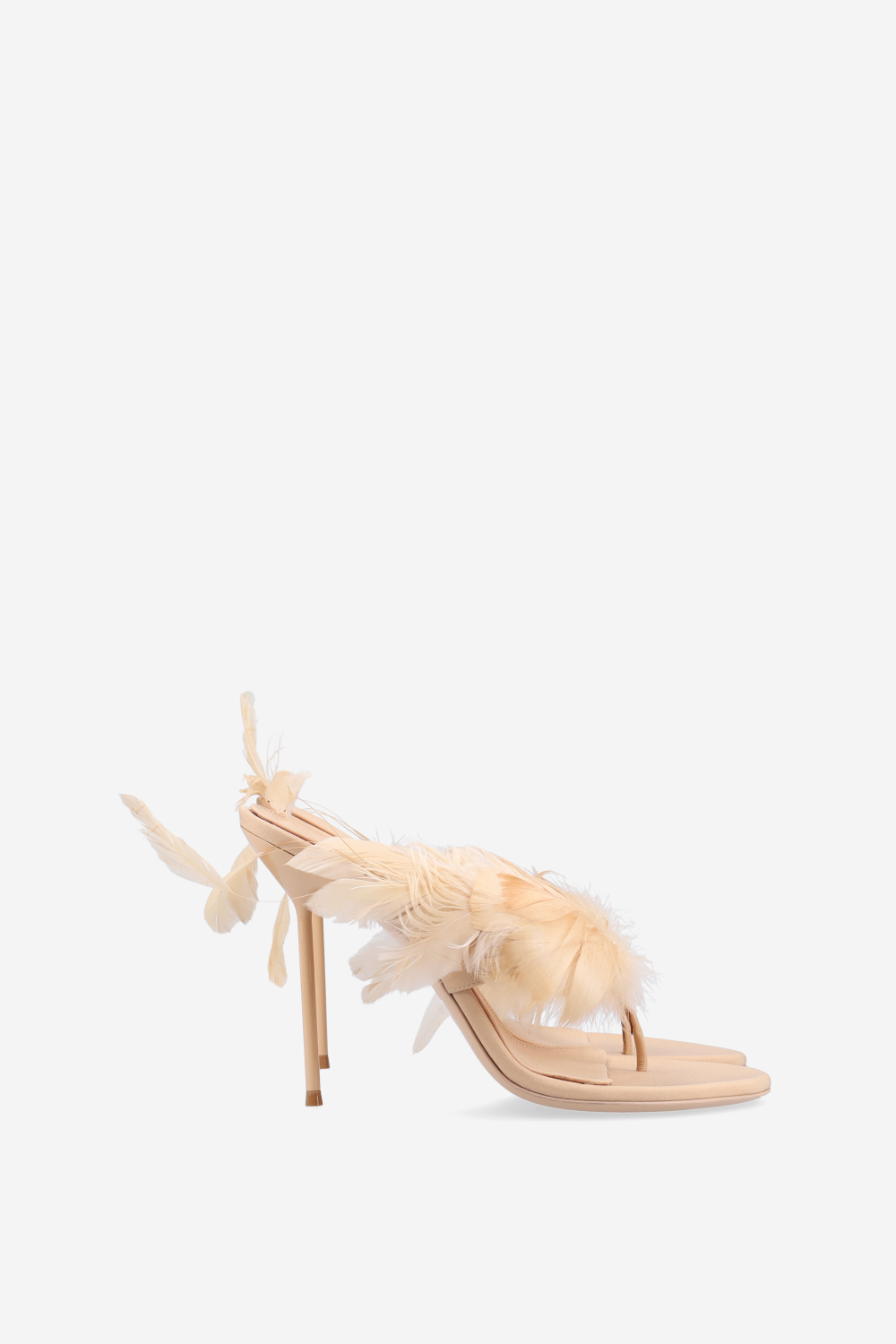 Lidia feather thong mules