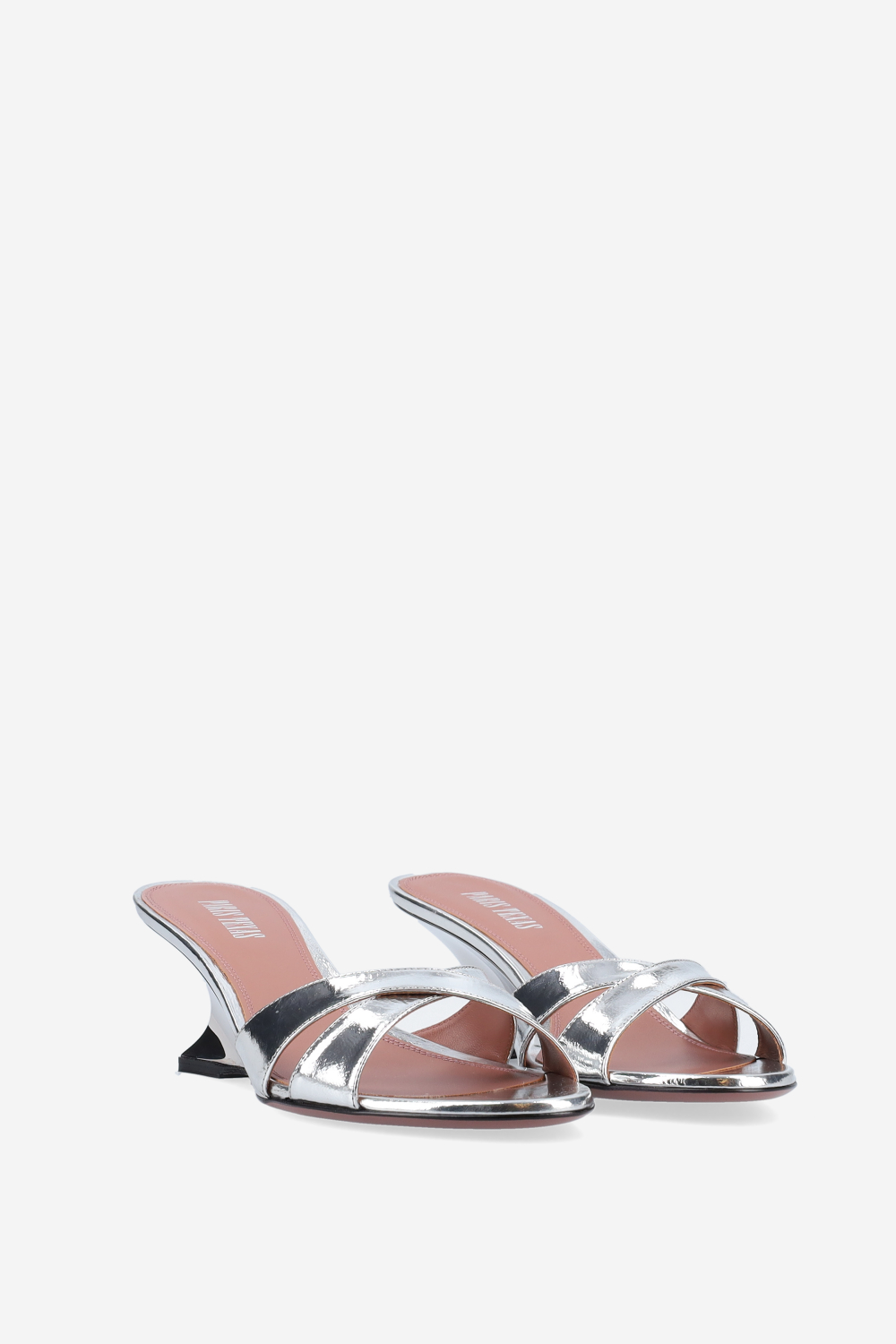Nina 50 metallic leather mules