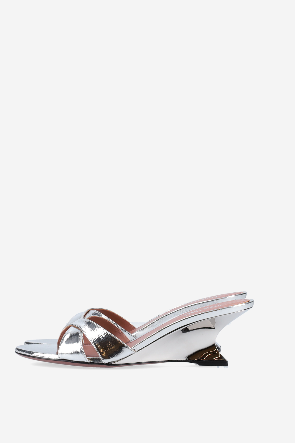 Nina 50 metallic leather mules