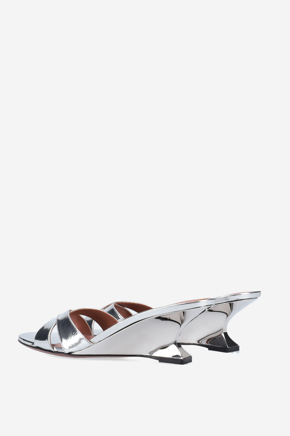 Nina 50 metallic leather mules