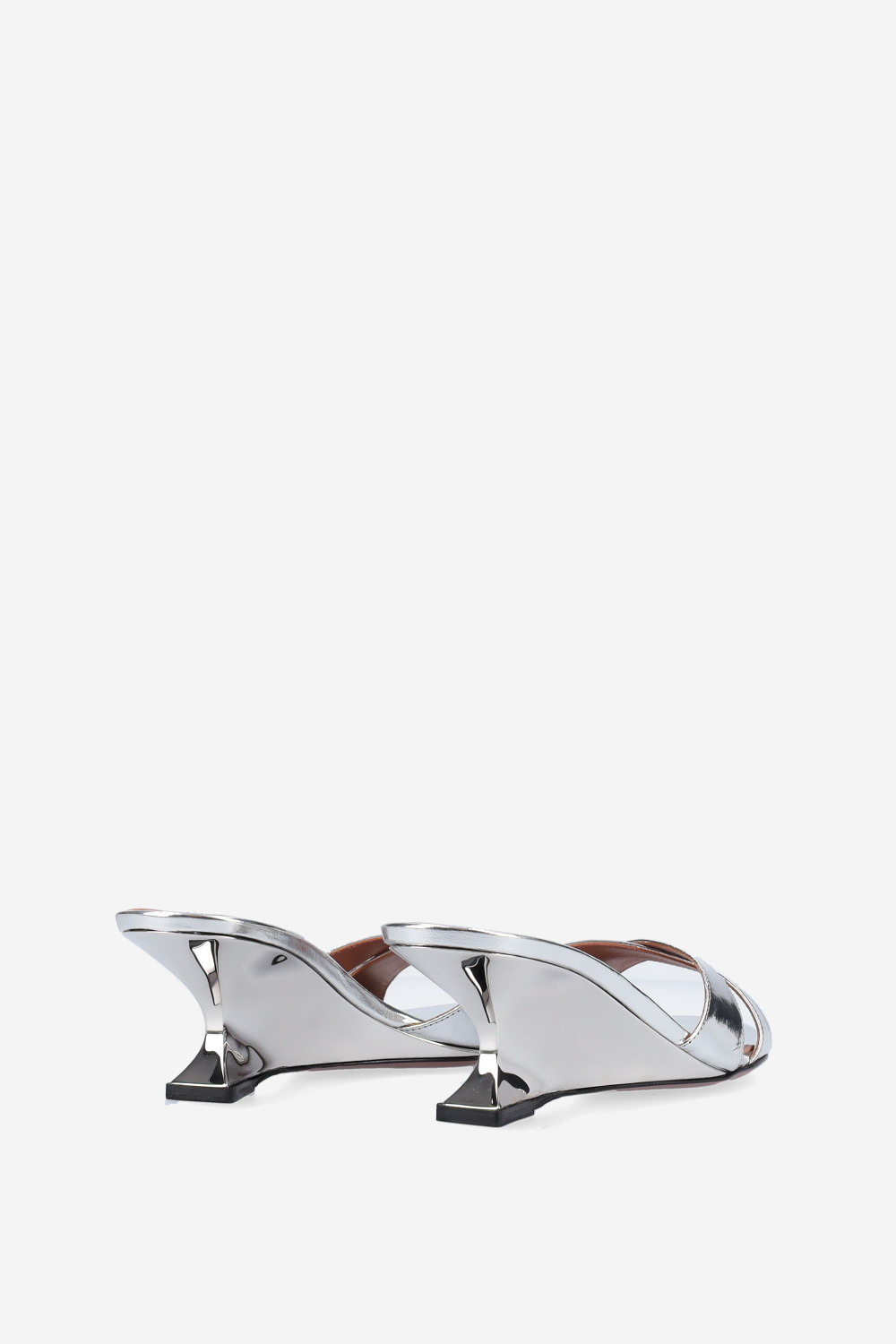 Nina 50 metallic leather mules