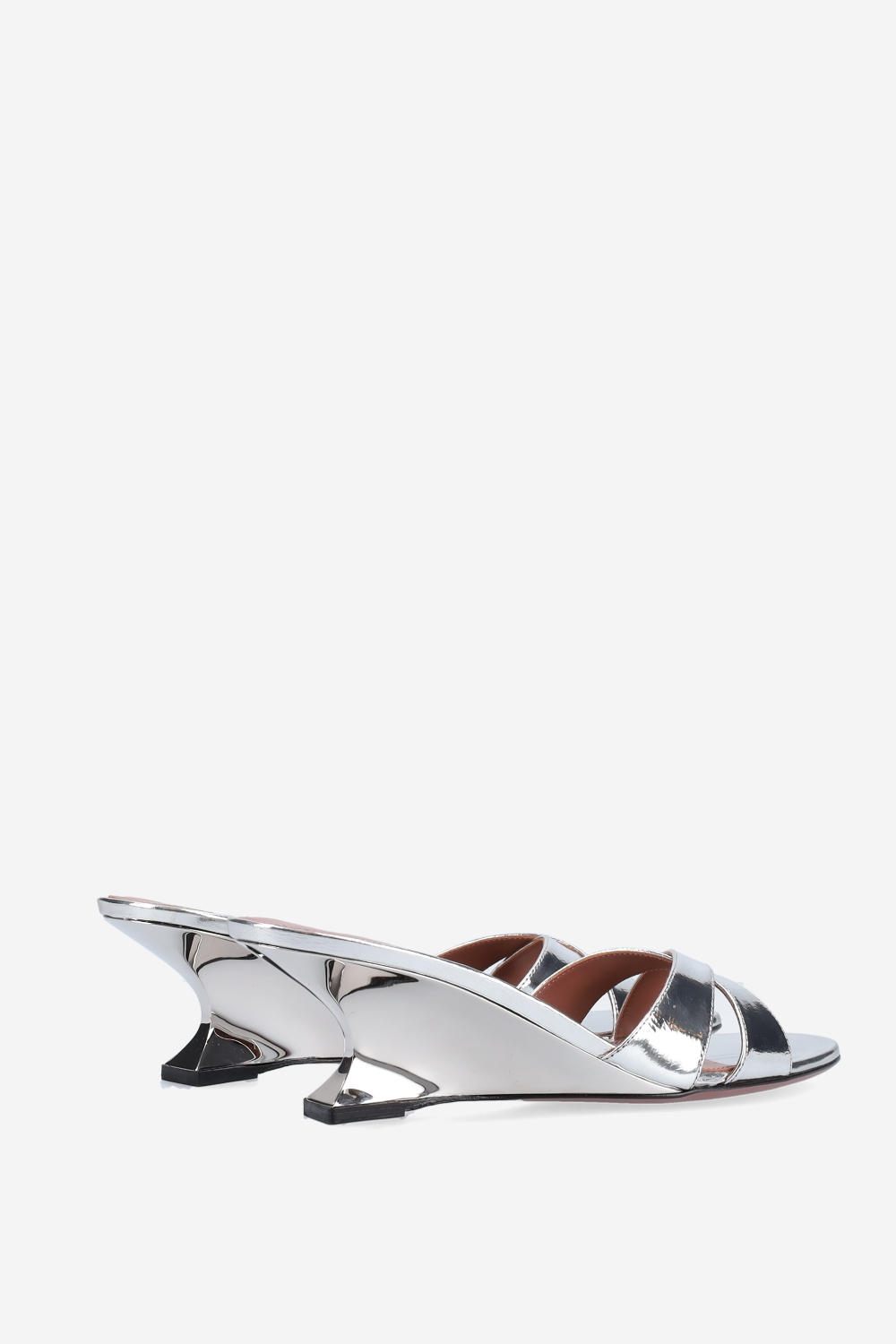 Nina 50 metallic leather mules