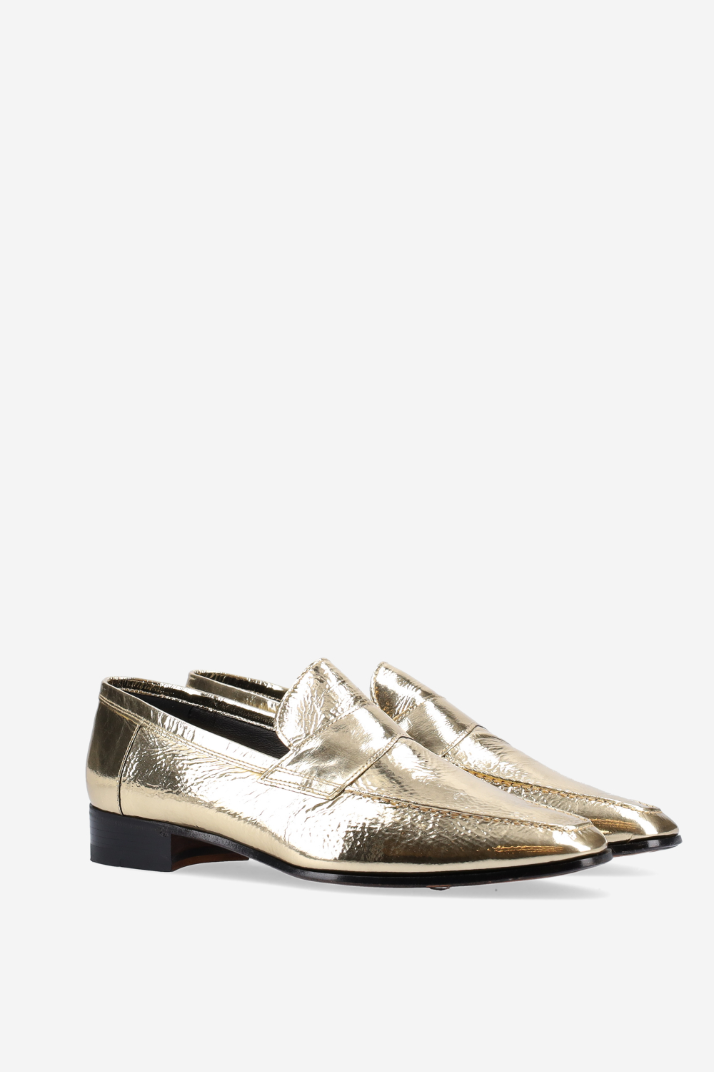 Alain metallic leather loafers
