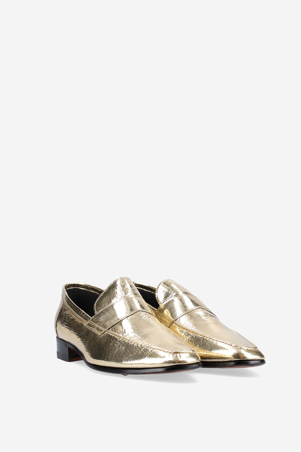 Alain metallic leather loafers