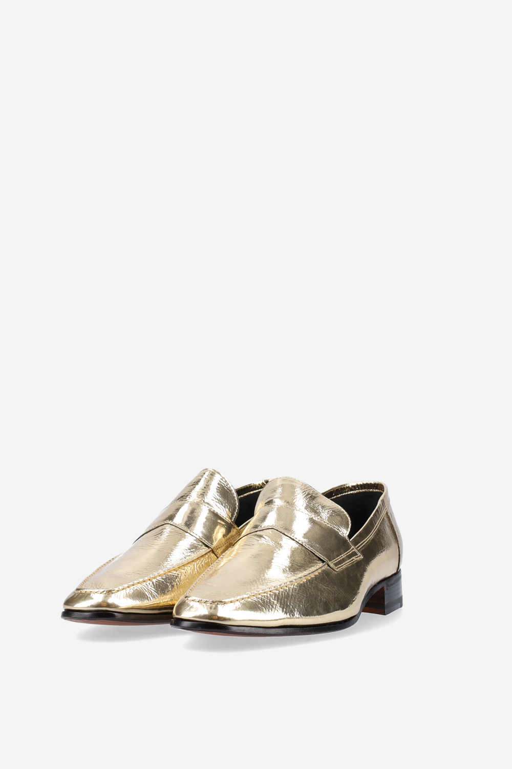 Alain metallic leather loafers