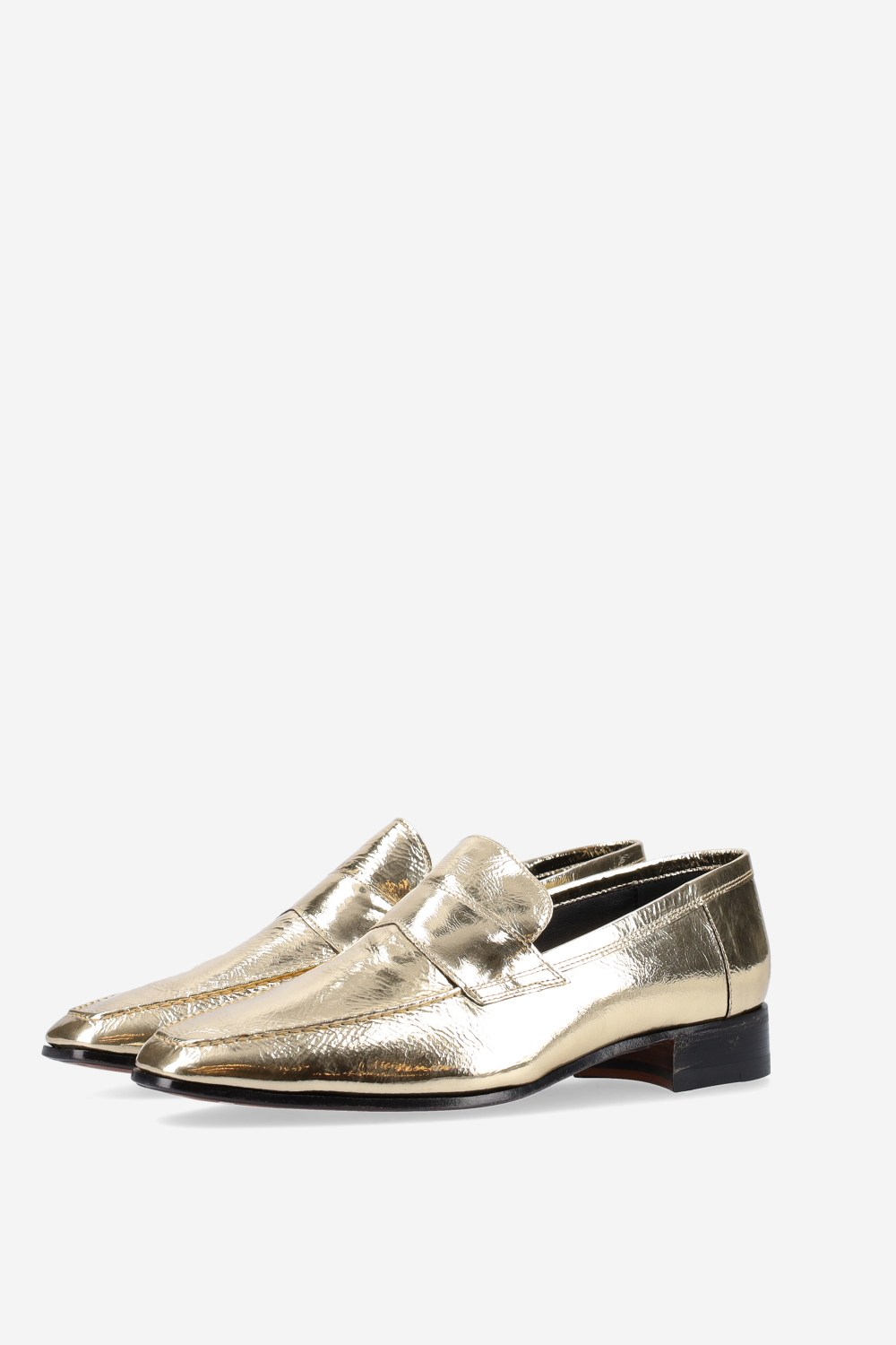 Alain metallic leather loafers