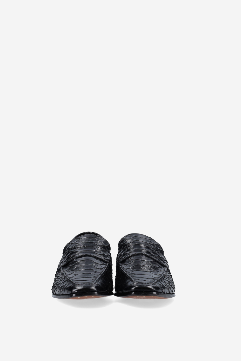 Alain printed python leather loafers