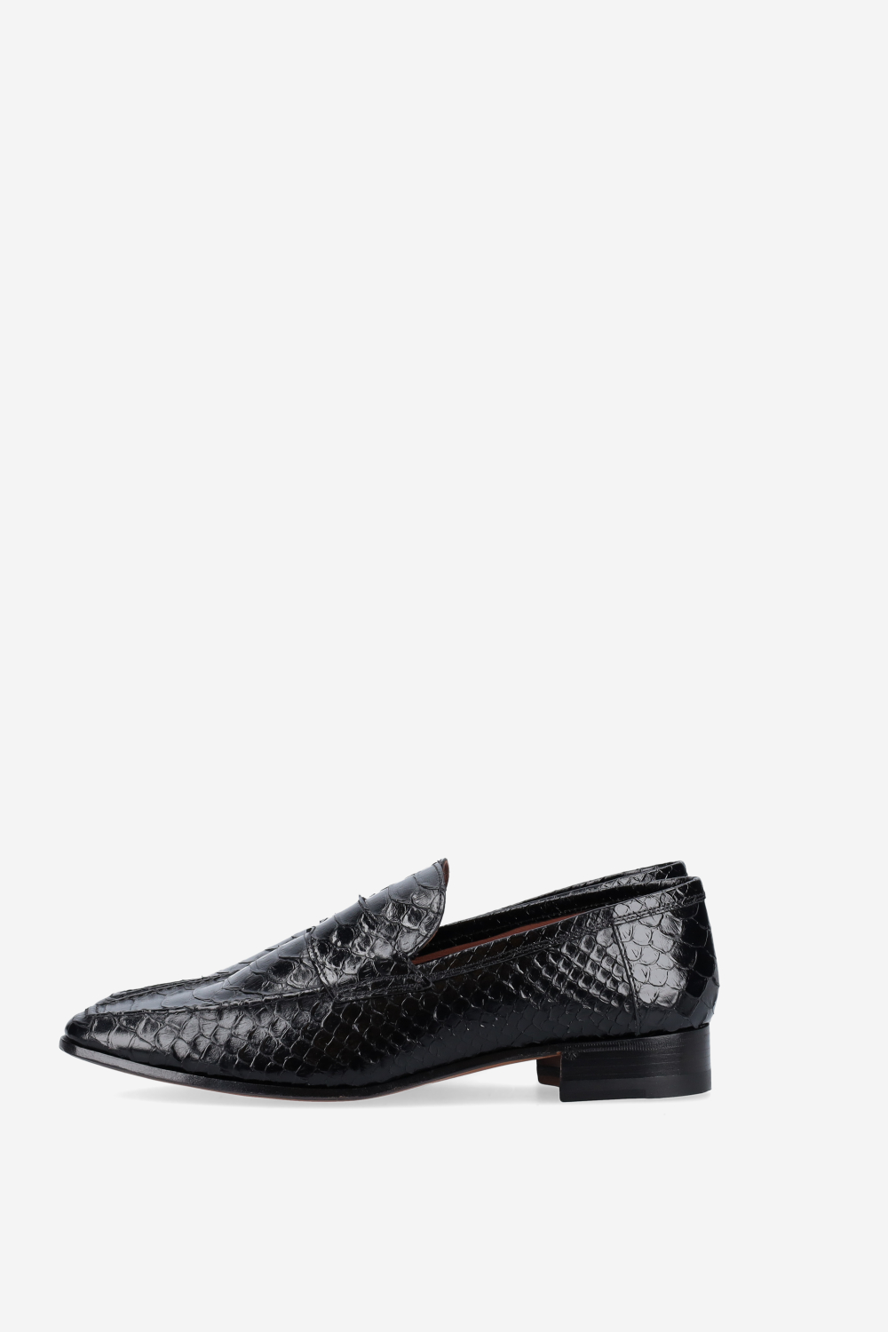 Alain printed python leather loafers