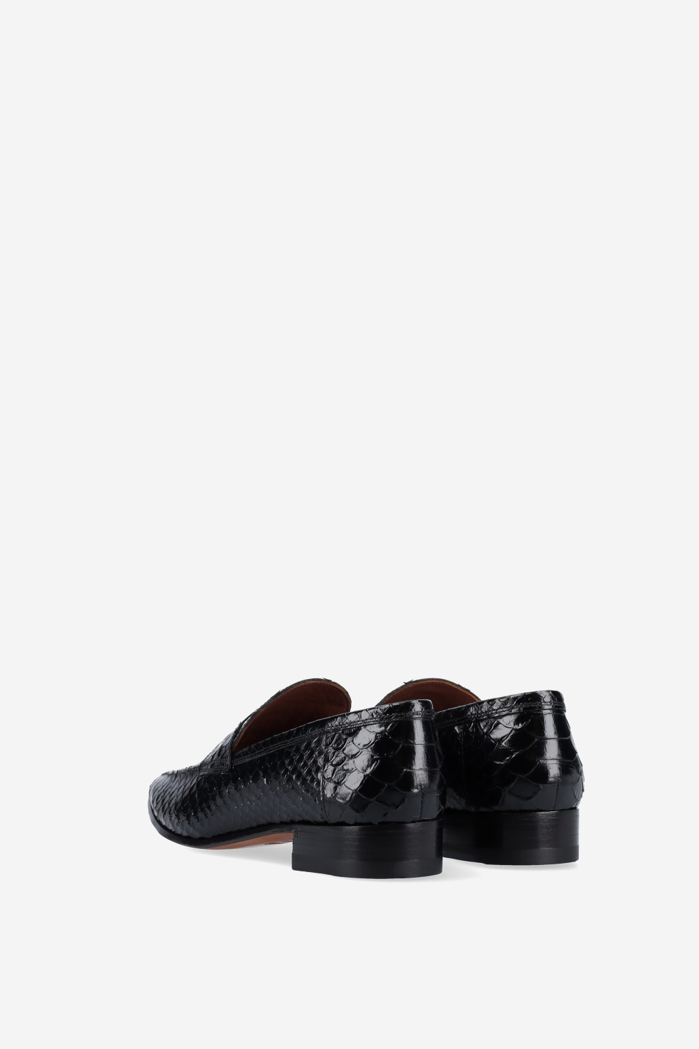 Alain printed python leather loafers