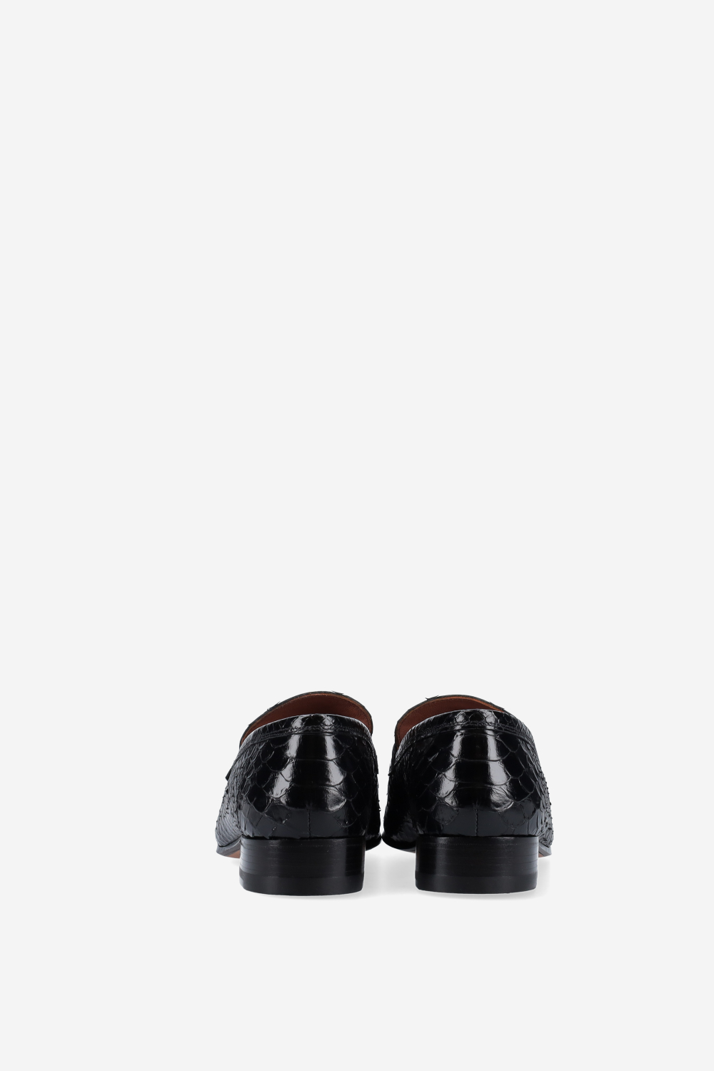 Alain printed python leather loafers