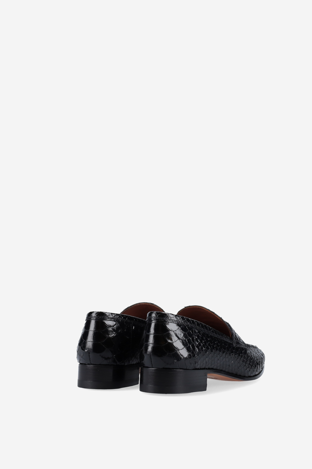 Alain printed python leather loafers