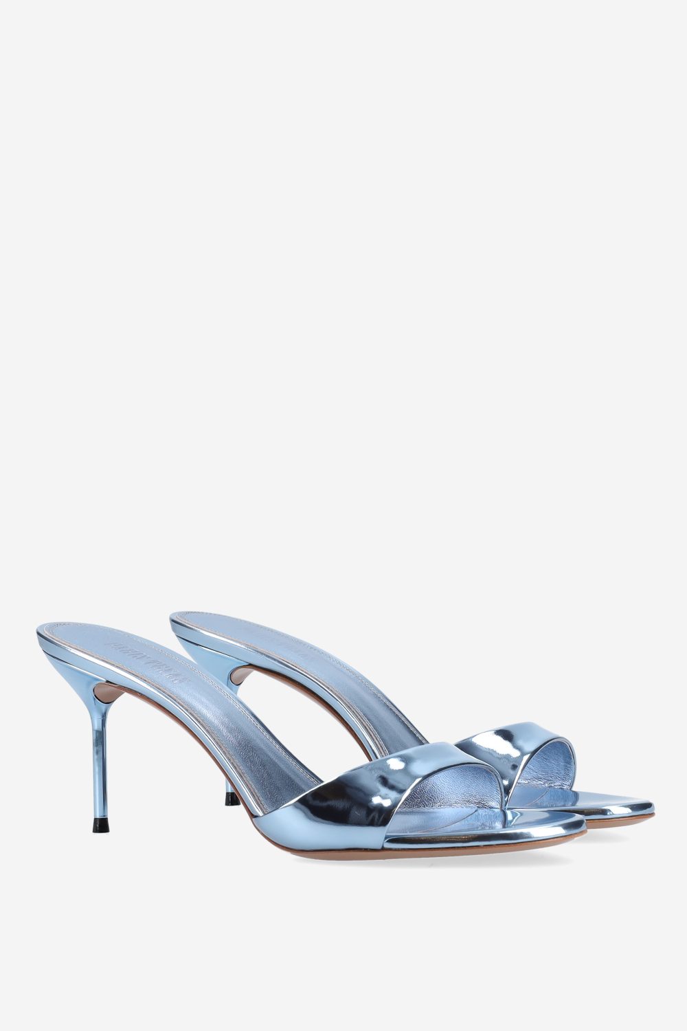 Lidia mirror leather mules