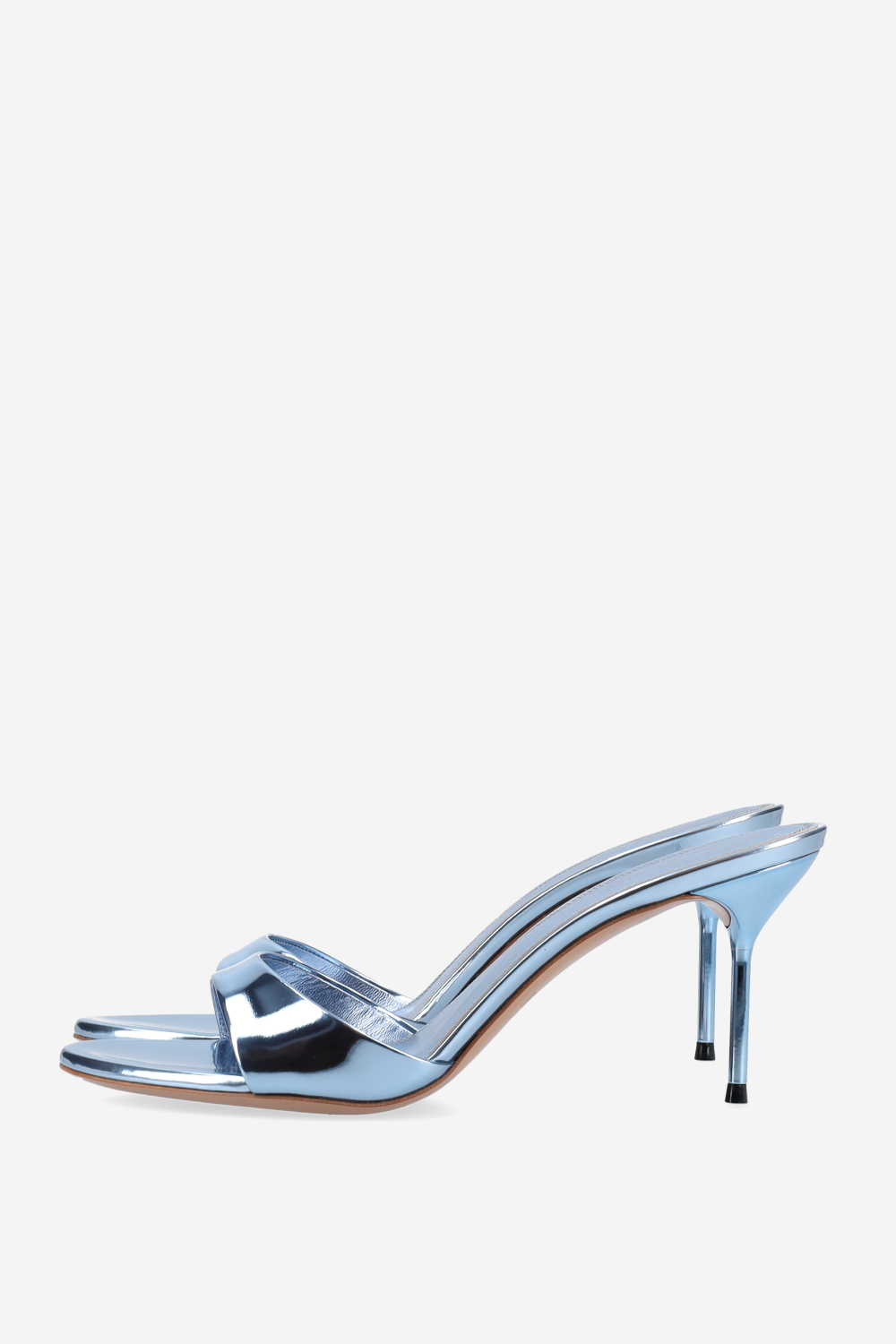 Lidia mirror leather mules