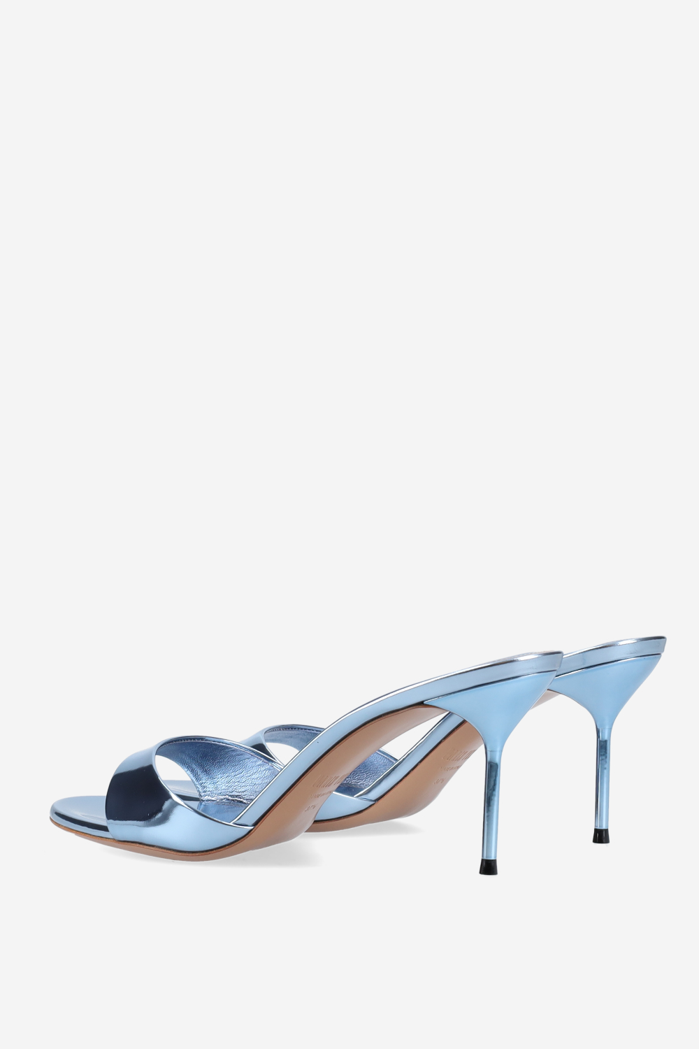 Lidia mirror leather mules