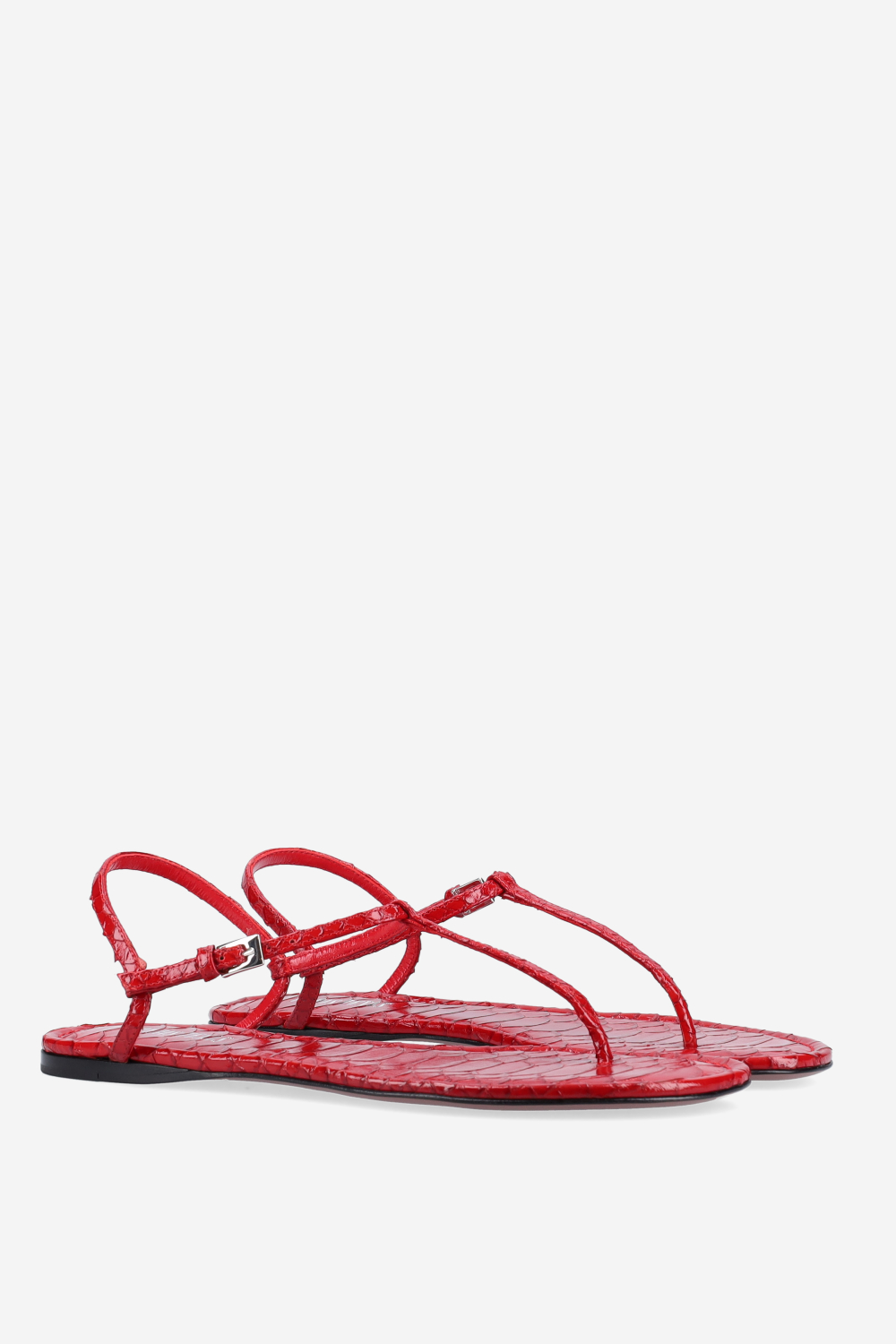Montecarlo printed python flat sandals
