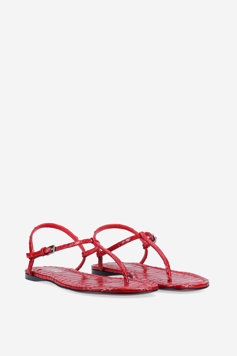 Montecarlo printed python flat sandals