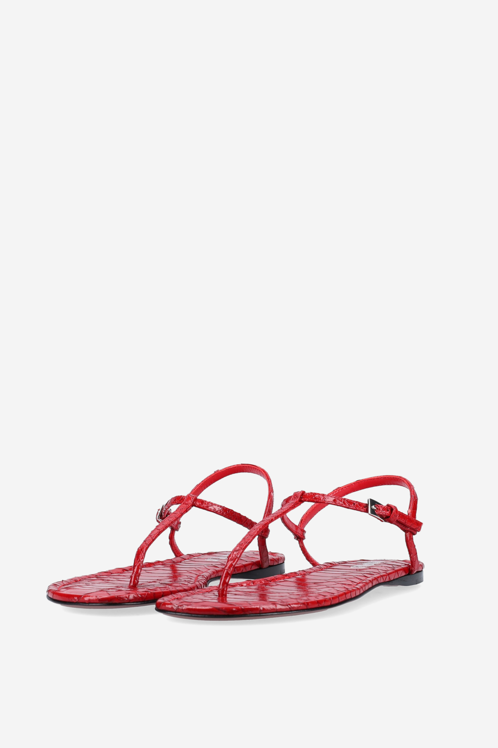 Montecarlo printed python flat sandals