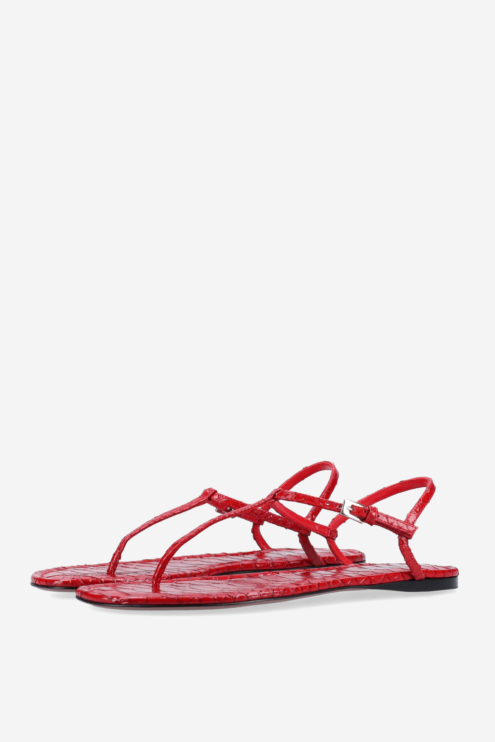 Montecarlo printed python flat sandals