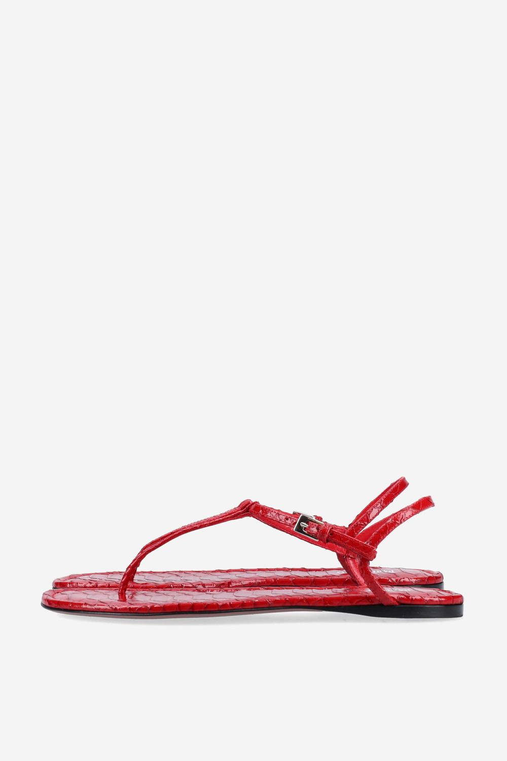 Montecarlo printed python flat sandals