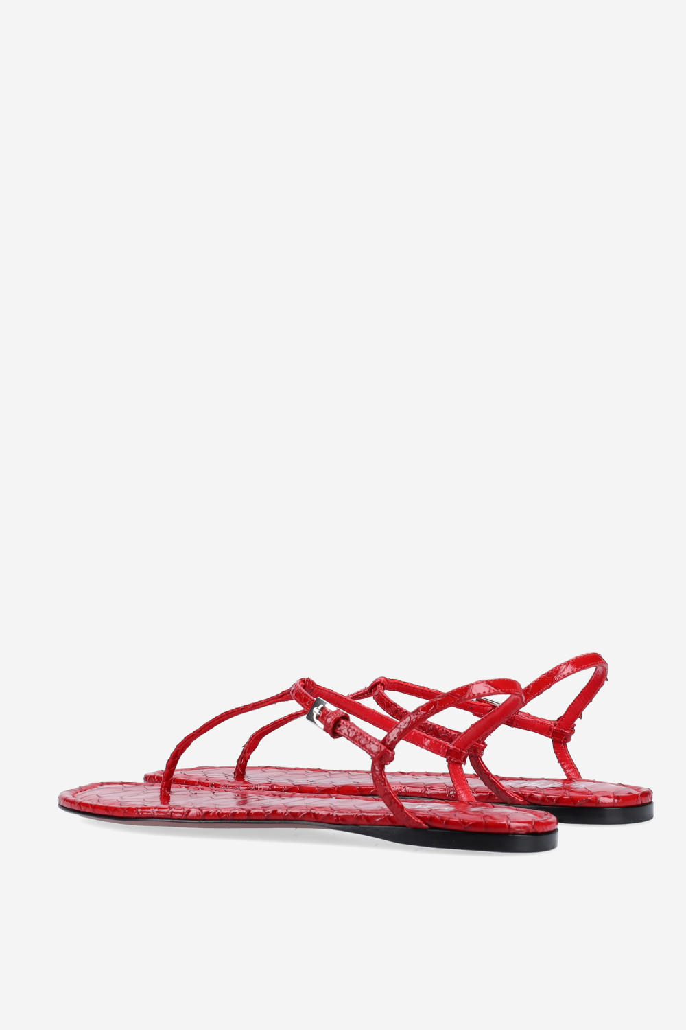 Montecarlo printed python flat sandals