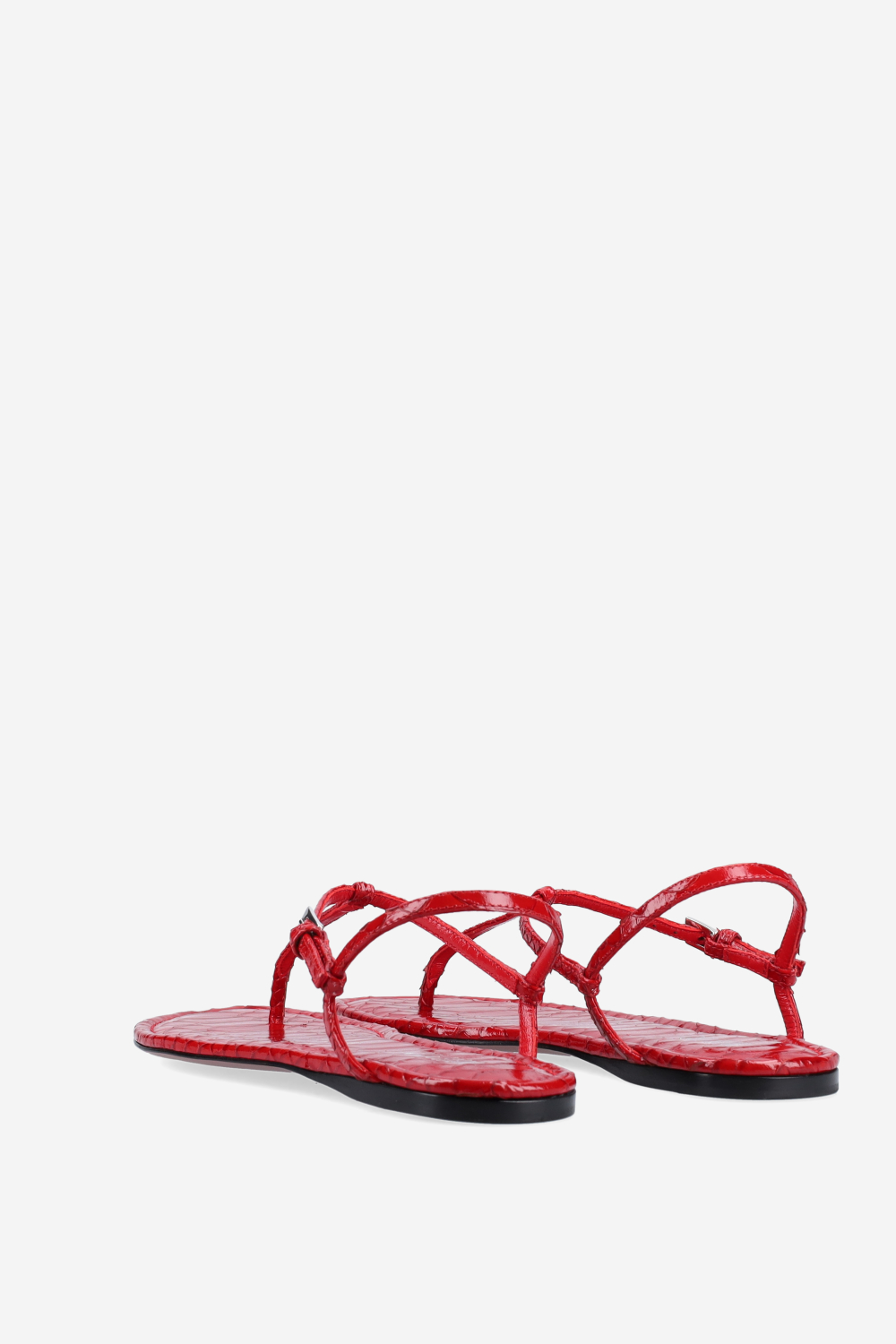 Montecarlo printed python flat sandals
