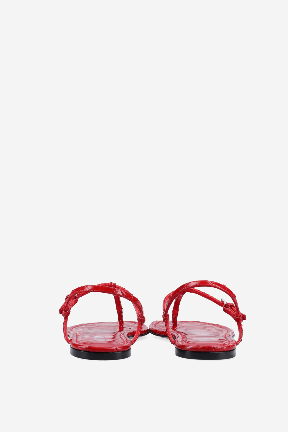 Montecarlo printed python flat sandals