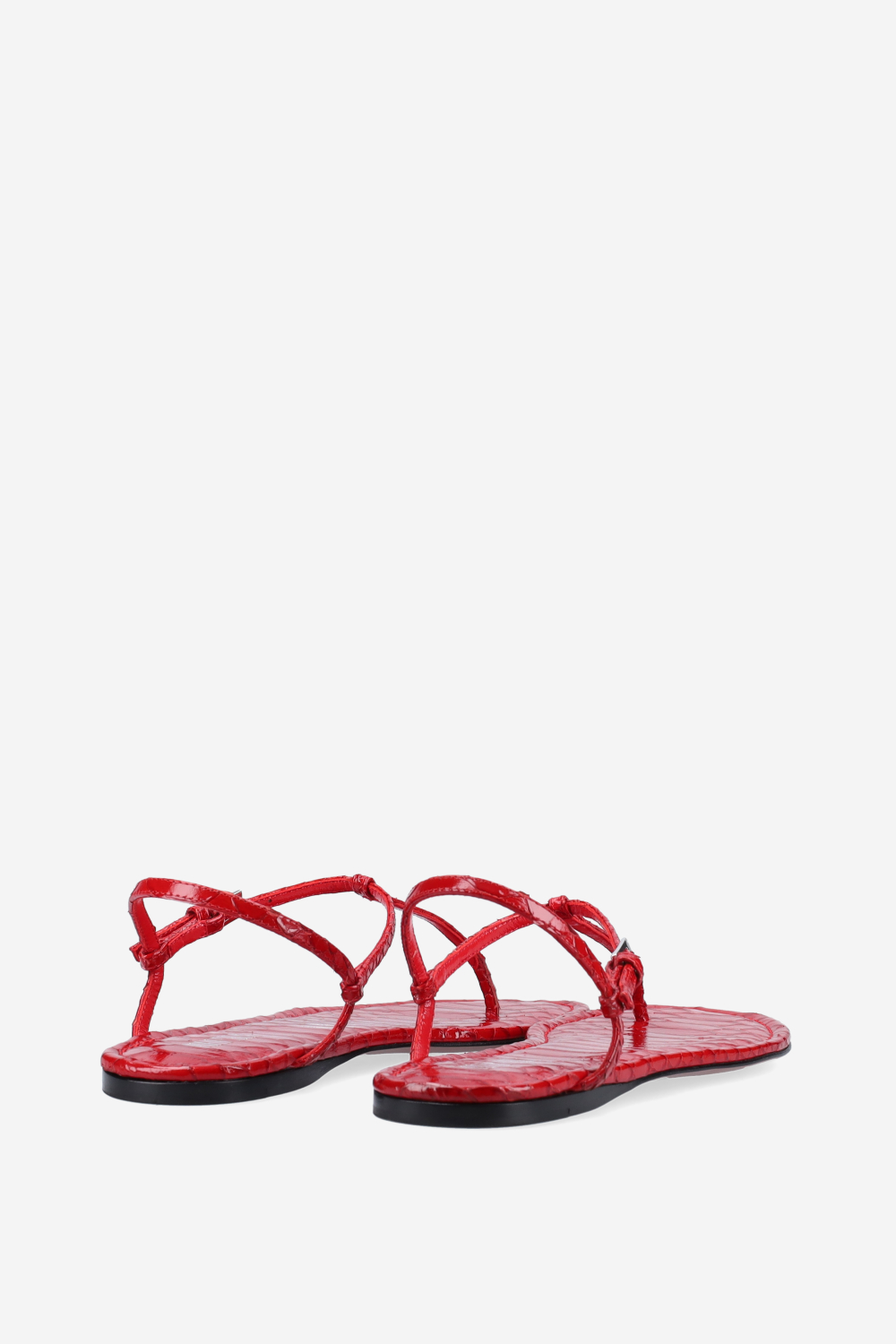 Montecarlo printed python flat sandals