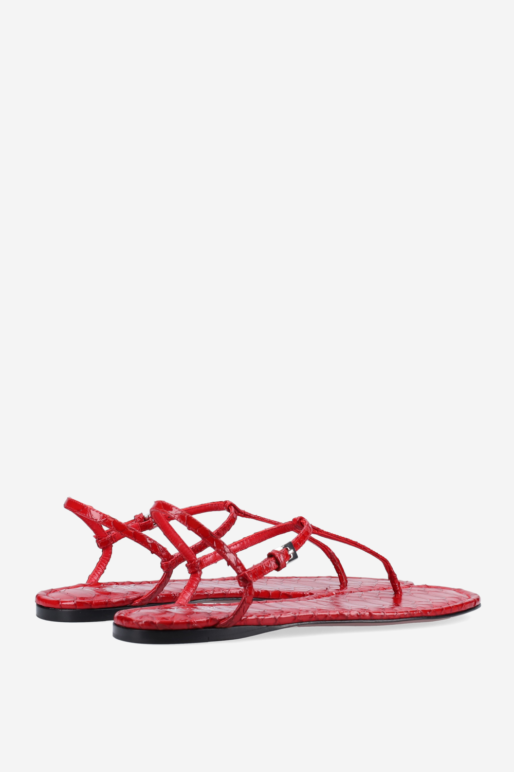 Montecarlo printed python flat sandals