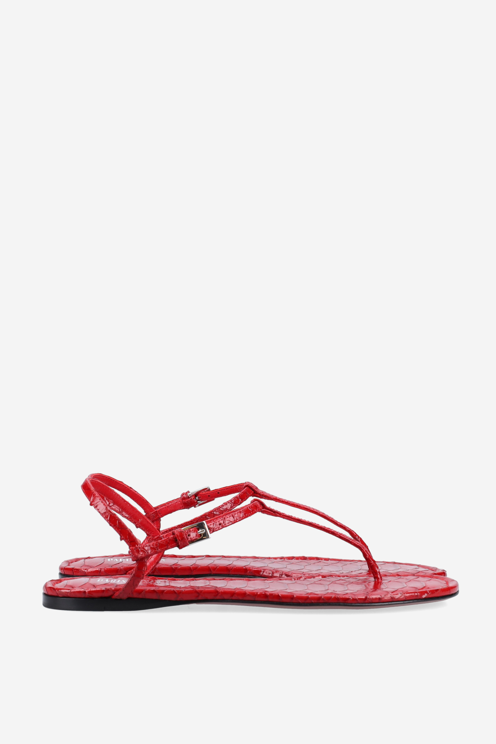 Montecarlo printed python flat sandals